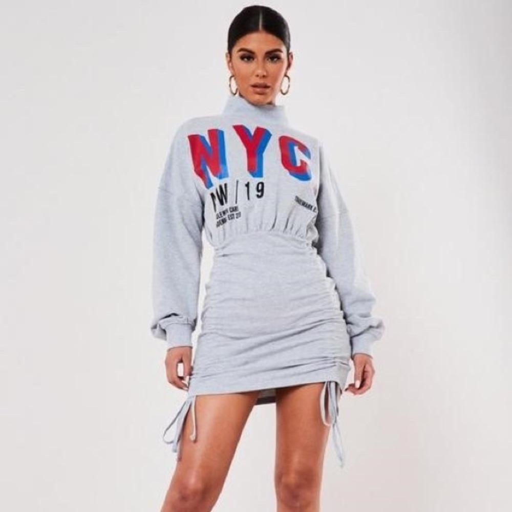 Missguided NYC hoodie dress